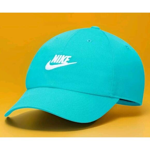 NEW WITH TAGS NIKE BLUE CLUB CAP SPORTS HAT M/ L NWT Excellent Swoosh Unisex - Picture 1 of 5